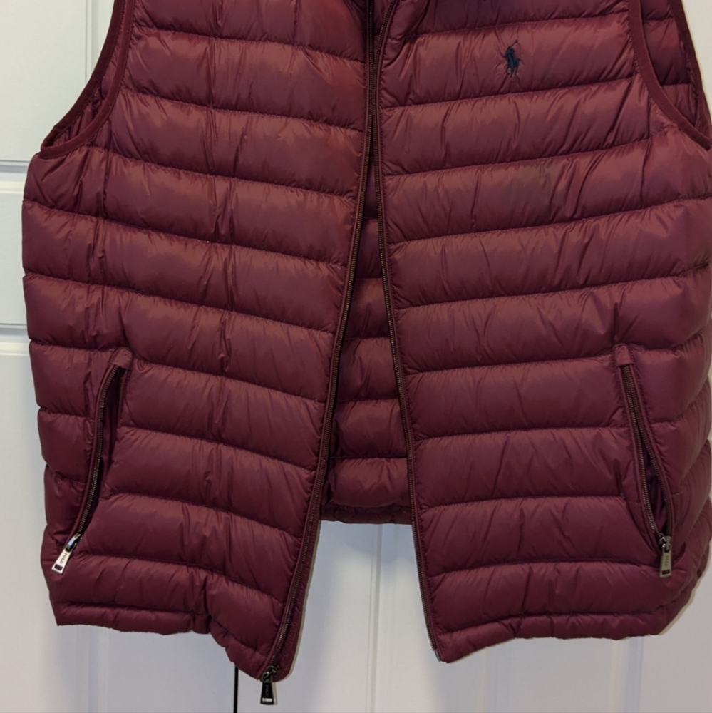 Polo Ralph Lauren Burgundy bubble vest XXL - Picture 3 of 3